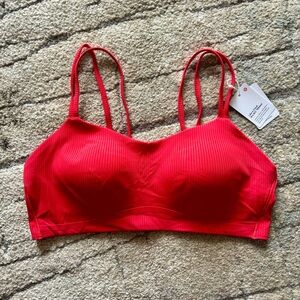 Lululemon Like a Cloud Ribbed Bra, size 12, red